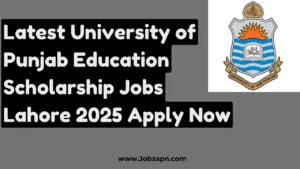 Latest University of Punjab Education Scholarship Jobs Lahore 2025 Apply Now