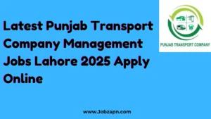 Latest Punjab Transport Company Management Jobs Lahore 2025 Apply Online