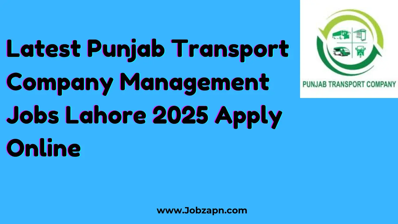 Latest Punjab Transport Company Management Jobs Lahore 2025 Apply Online
