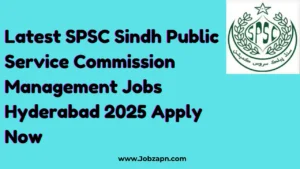 Latest SPSC Sindh Public Service Commission Management Jobs Hyderabad 2025 Apply Now